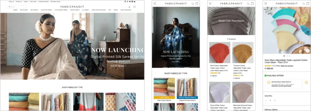 Fabric Pandit ecommerce case study by Aureate Labs on Shopify Plus