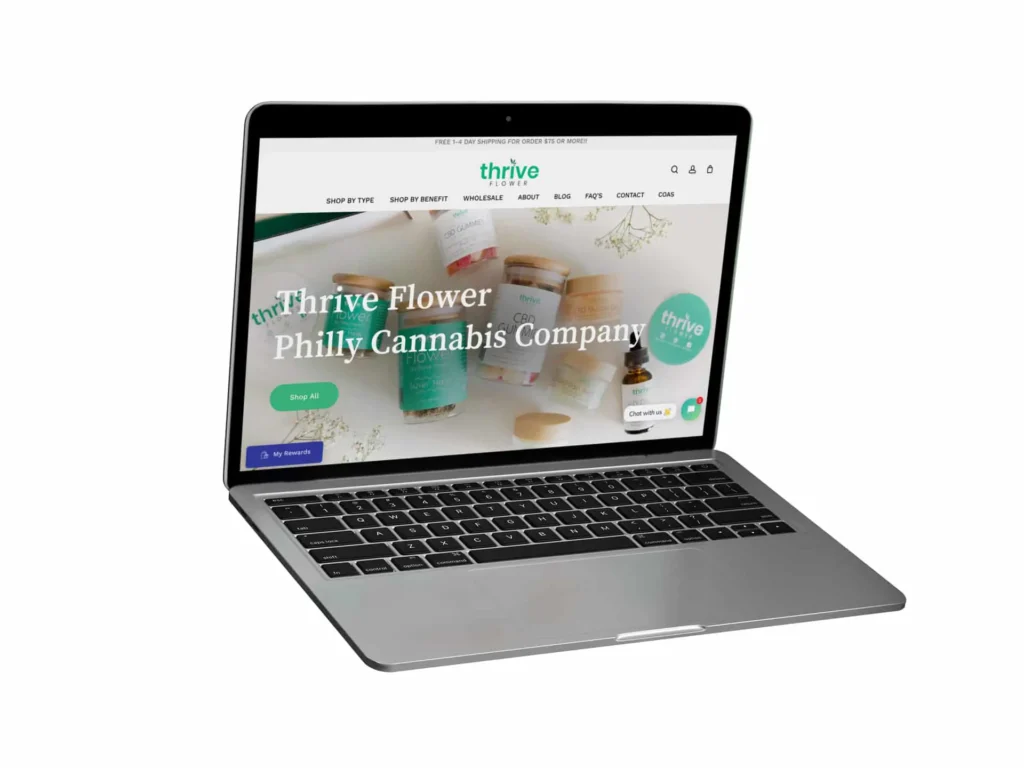 Thrive Flower ecommerce case study by Big Red Jelly on WooCommerce