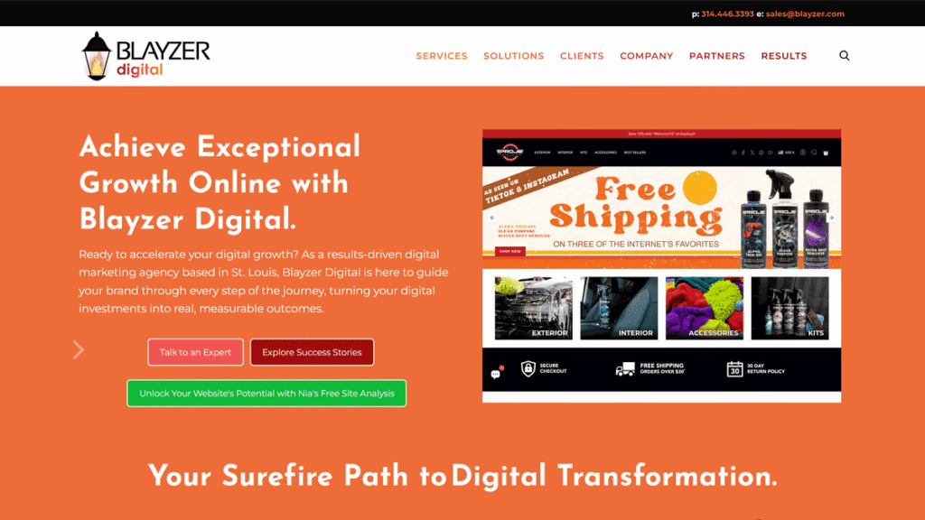 Allgaier Performance ecommerce case study by Blayzer