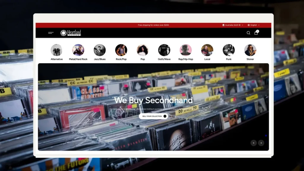 Heartland Records ecommerce case study by Defyn on Shopify
