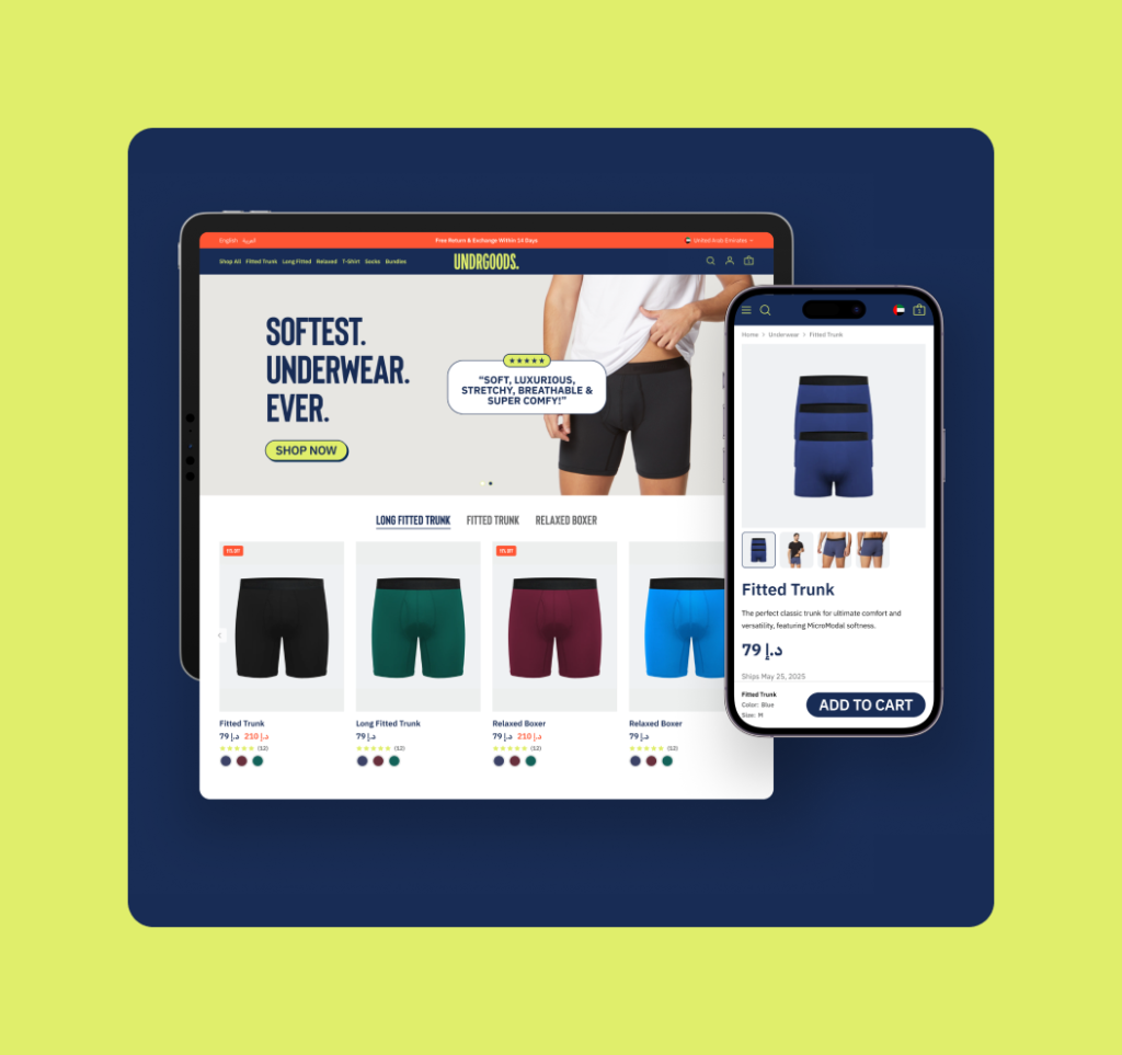 Undrgoods ecommerce case study by Dinarys on Shopify