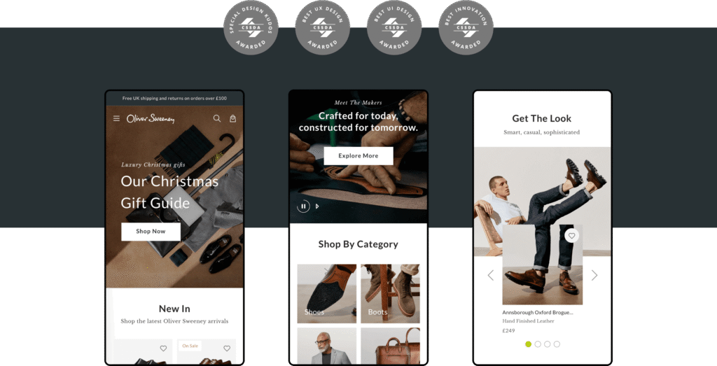 Oliver Sweeney ecommerce case study by Eastside Co on Shopify Plus