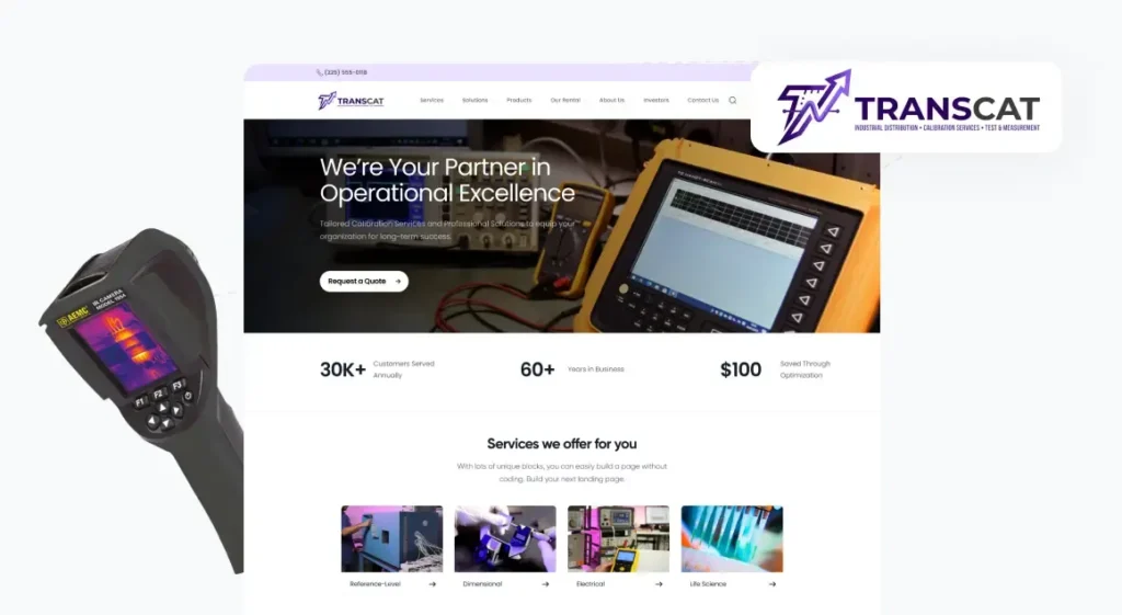 Transcat ecommerce case study by Elogic Commerce on Adobe Commerce