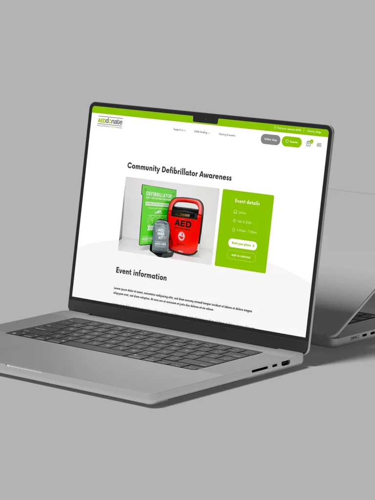 AEDdonate ecommerce case study by Harrison Carloss