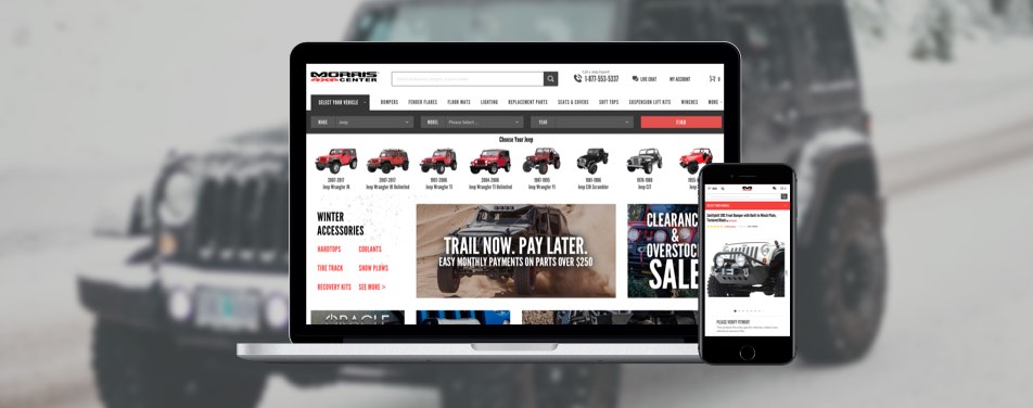 Morris 4x4 Center Magento ecommerce redesign by Inchoo