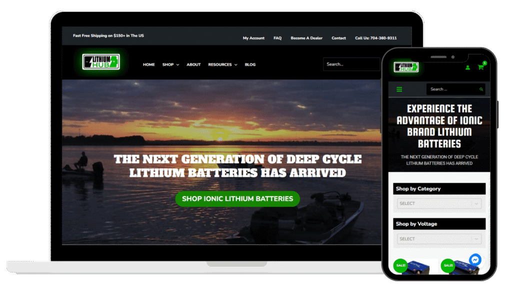 LithiumHub ecommerce case study by KB Creative Web & Marketing