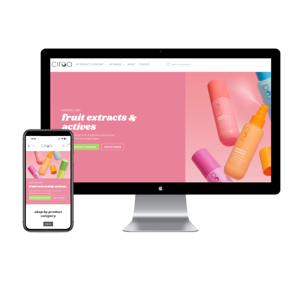 Ciroa Beauty ecommerce case study by Kobe Creations on BigCommerce