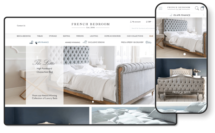 The French Bedroom Company ecommerce case study by Luxinten on Magento