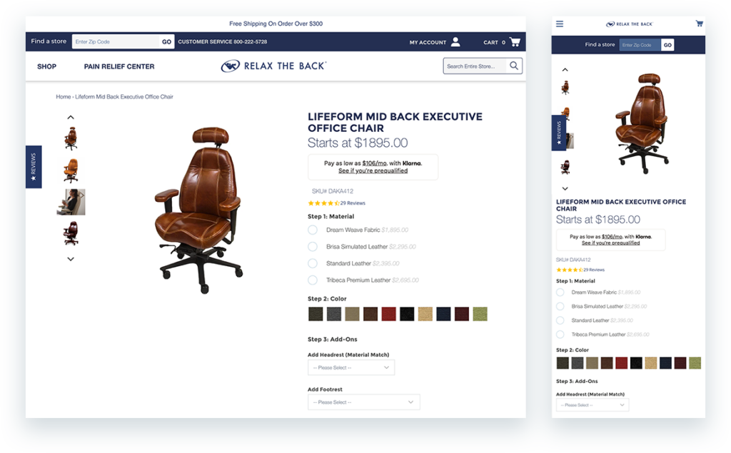 Relax the Back ecommerce case study by the agency