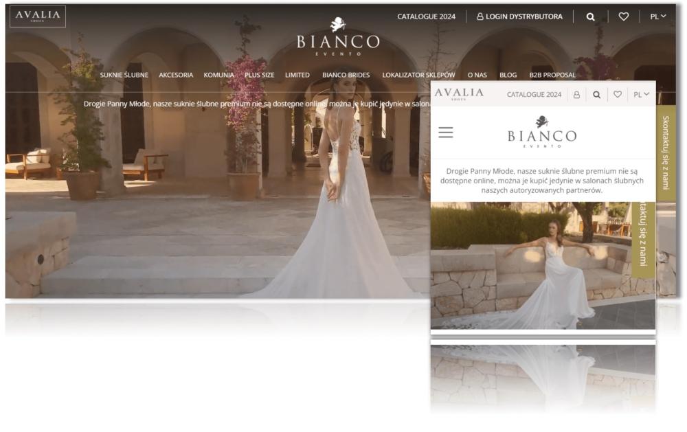 Bianco Evento ecommerce case study by qoliber on Magento