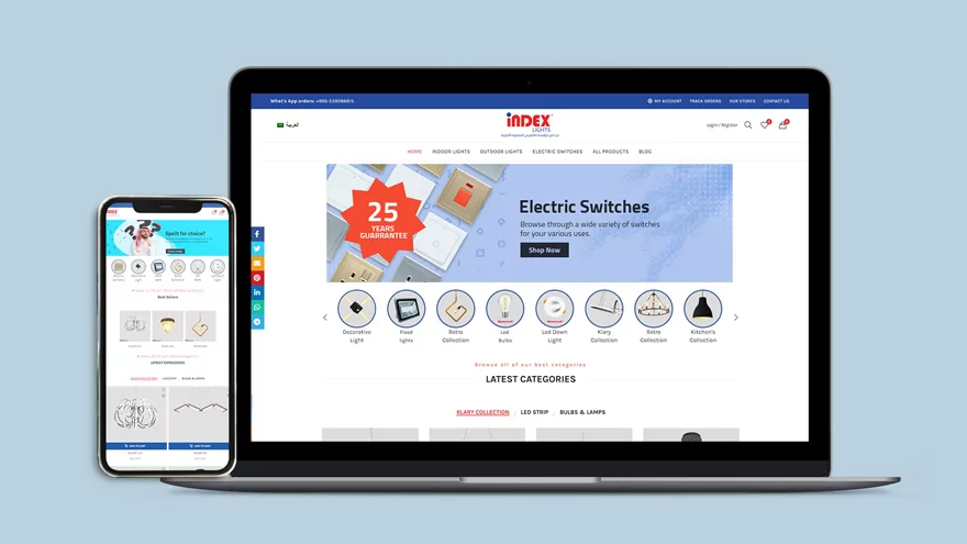 IndexLights ecommerce case study by Simplix Innovations on WooCommerce