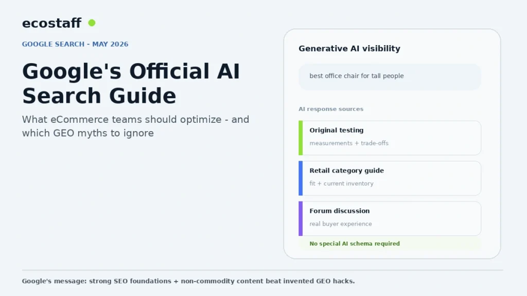 Google official AI Search optimization guide for ecommerce
