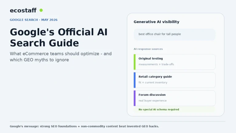 Google official AI Search optimization guide for ecommerce
