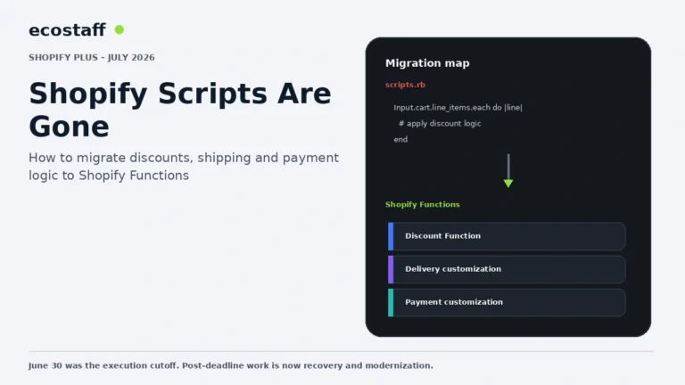 Shopify Scripts to Shopify Functions migration from Ruby to modern checkout customization