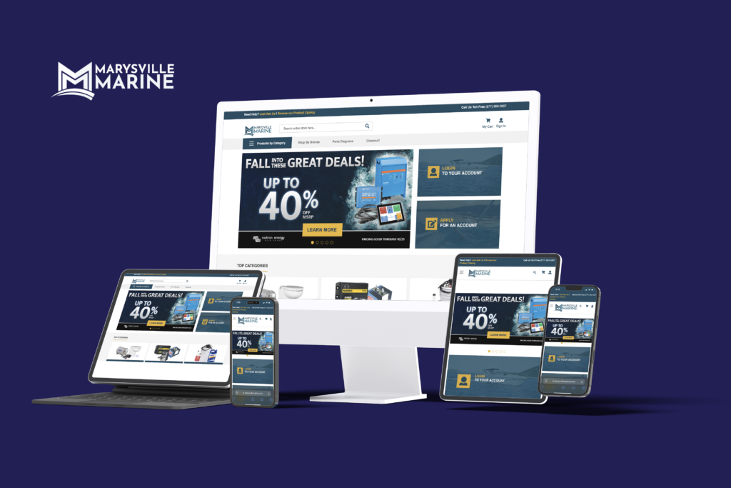 Marysville Marine Distributors ecommerce case study by the agency